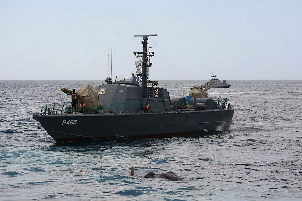 Denizin ortasında bir fil!